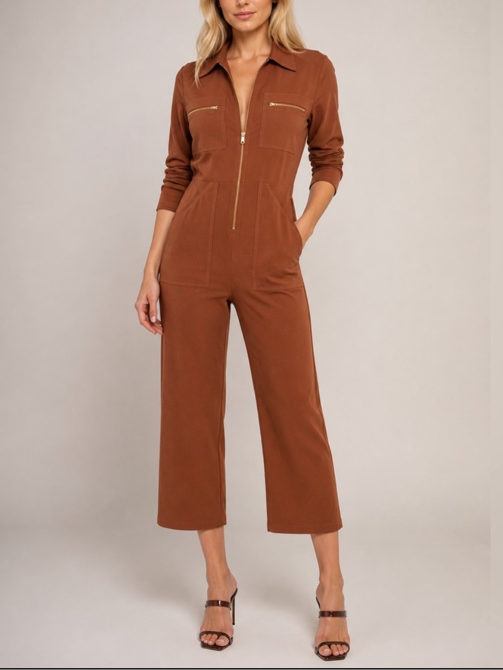 Rachel Pally Shelby Jumpsuit Masala Linen Canvas Size Medium 25943